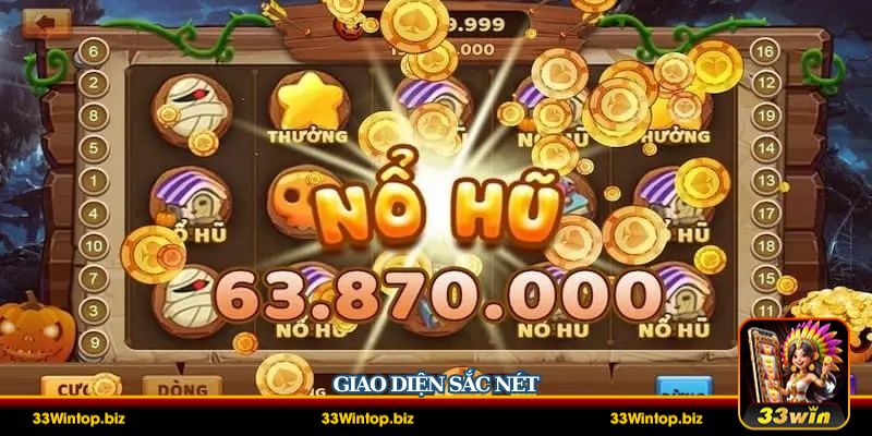 Sảnh gam nổ hũ 33Win sở hữu thiết kế đồ họa bắt mắt